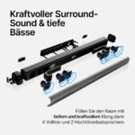 Soundbar Pro S2 für TV, PC, Laptop & Home Cinema / Elegante Bluetooth Soundbar mit Subwoofer-Surround-Sound / HDMI – Bild 2