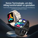 Top Performance Smartwatch mit Gesundheitstracking / IP67 Wasserdichtigkeit / 7 Tage Akkulaufzeit / 100 Sportmodi – Bild 2